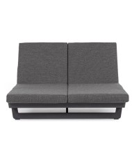 Lettino doppio Infinity antracite Bizzotto