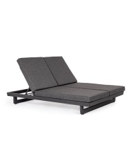 Lettino doppio Infinity antracite Bizzotto