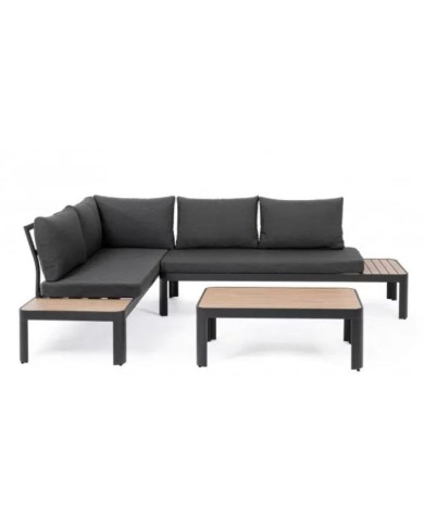 Set3 salotto ang Narelle Antracite Bizzotto