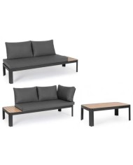 Set3 salotto ang Narelle Antracite Bizzotto