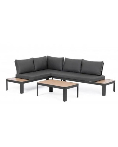 Set3 salotto ang Narelle Antracite Bizzotto