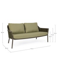 Divano 2P Everly Oliva Bizzotto