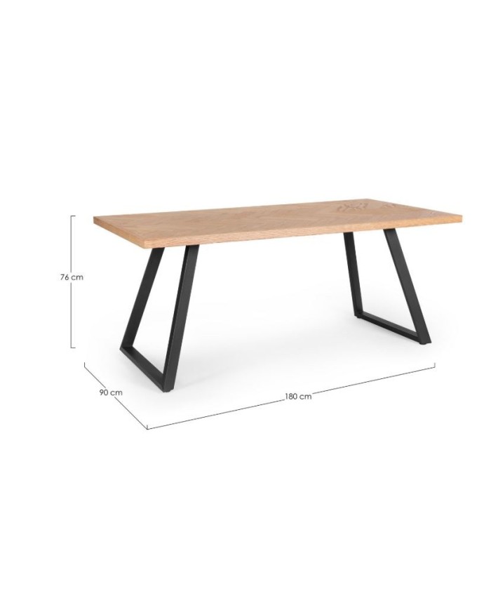 Tavolo Dukat 180x90 Nero Bizzotto