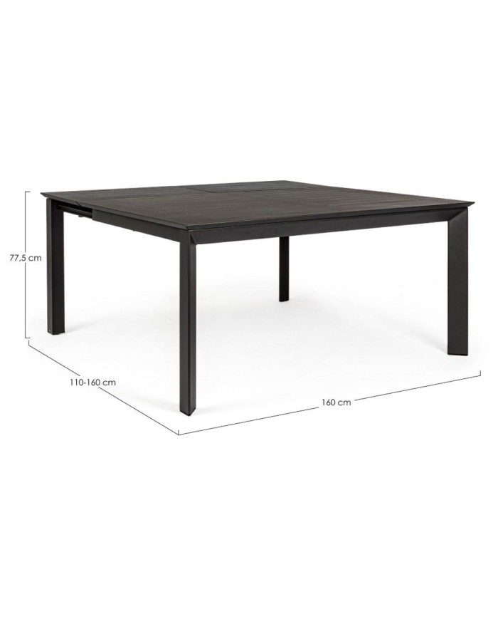 Tavolo allungabile Konnor antracite Bizzotto