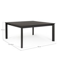 Tavolo allungabile Konnor antracite Bizzotto