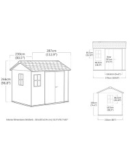 Casetta da giardino 287x230x246 Apex 759