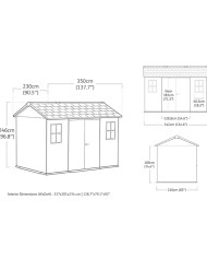 Casetta da giardino 350x230x246 Apex 7511