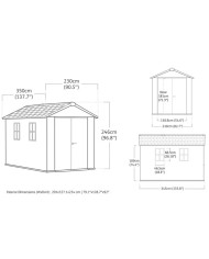 Casetta da giardino 350x230x246 Apex 7511