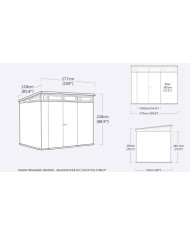 Casetta da giardino 279 x 218x226 Pent 9x7