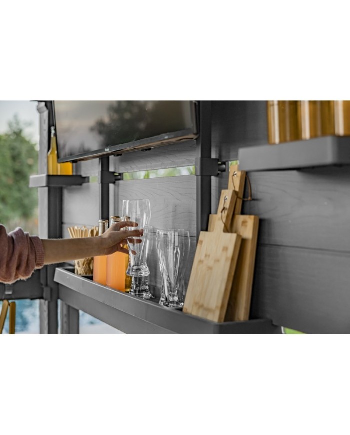 Keter gazebo bar signatur walnut