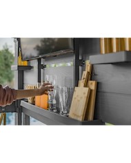 Keter gazebo bar signatur walnut