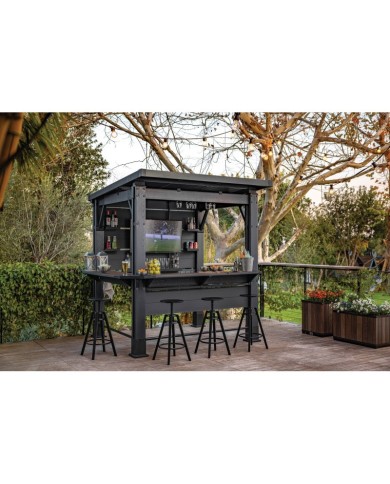 Keter gazebo bar signatur walnut