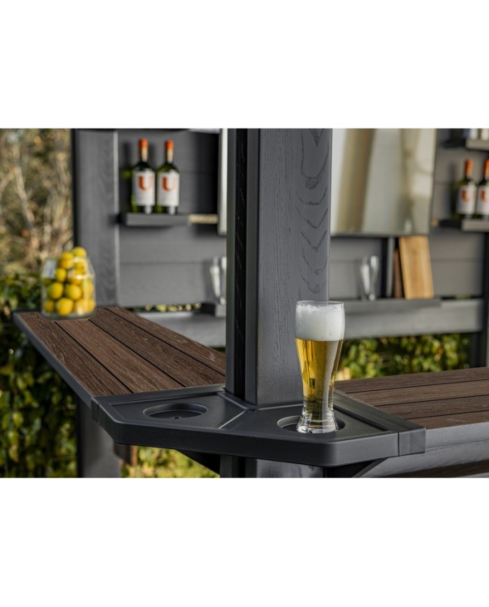 Keter gazebo bar signatur walnut
