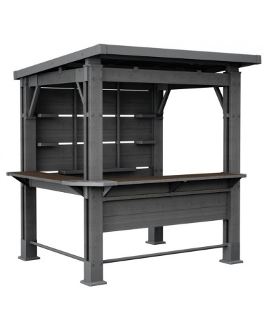 Keter gazebo bar signatur walnut