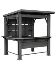 Keter gazebo bar signatur walnut