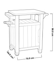 Keter tavolino in resina BBQ Unity