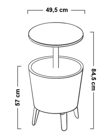 Keter tavolino in resina Cool Bar
