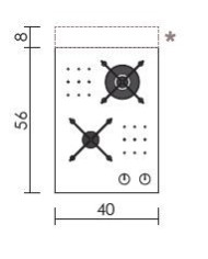 Fornello da incasso per PLANET BUILT IN F2