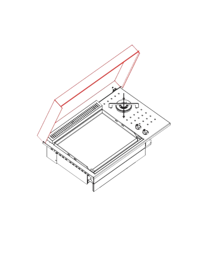 Coperchio per piastra Planet B.IN 55 COMBI L