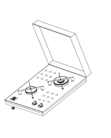 Coperchio per piano gas Planet B.IN F2