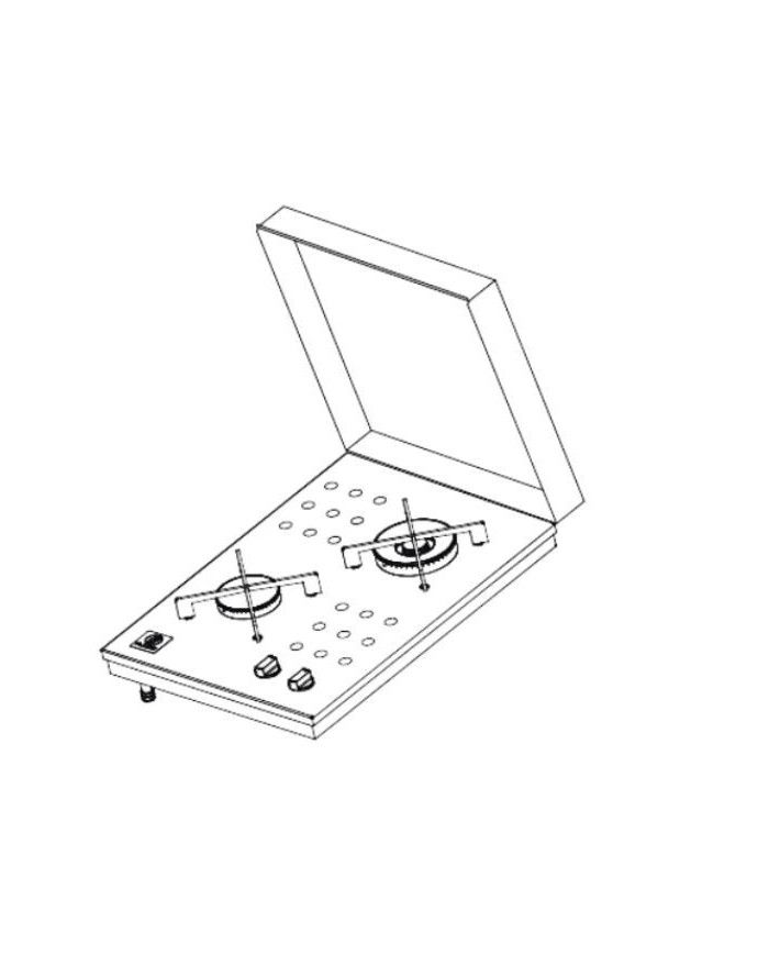 Coperchio per piano gas Planet B.IN F2
