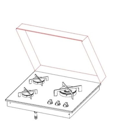 Coperchio per piano gas B.IN F3