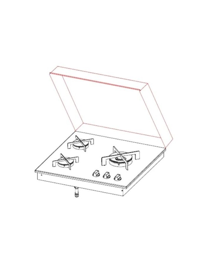 Coperchio per piano gas B.IN F3