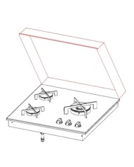 Coperchio per piano gas B.IN F3