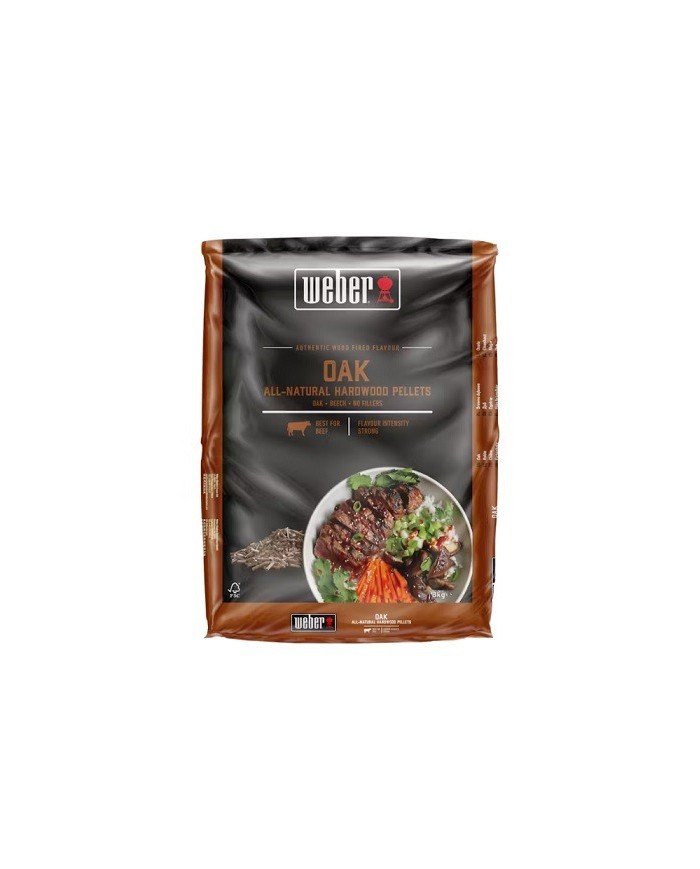 Pellet di legno FSC aroma Quercia Weber