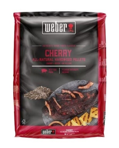 Pellet di legno FSC aroma Ciliegio Weber