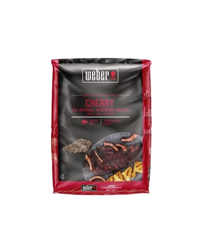 Pellet di legno FSC aroma Ciliegio Weber
