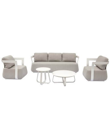 Salotto da Giardino Monaco Bianco Greenwood