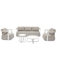 Salotto da Giardino Monaco Bianco Greenwood