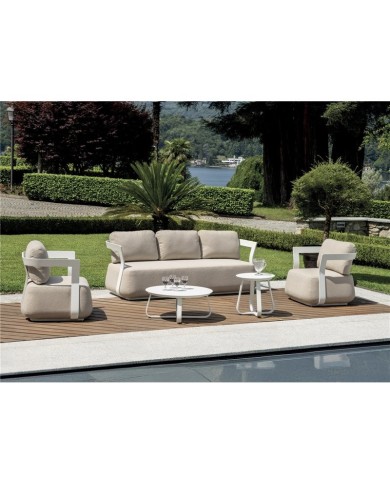 Salotto da Giardino Monaco Bianco Greenwood