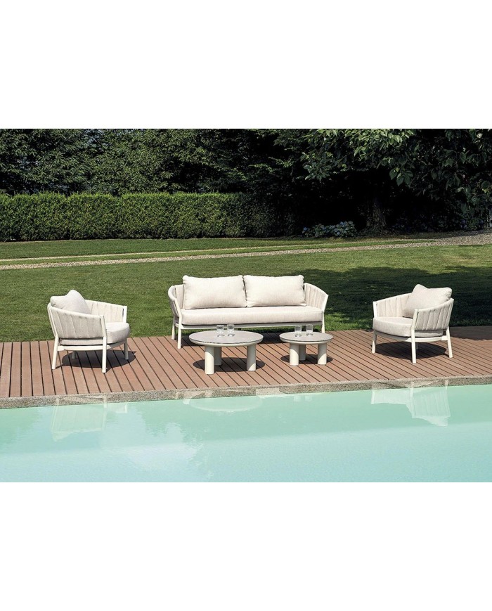 Salotto da Giardino Grimaud Bianco Greenwood