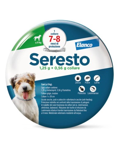 Bayer Seresto collare antiparassitario per cani fino 8 kg