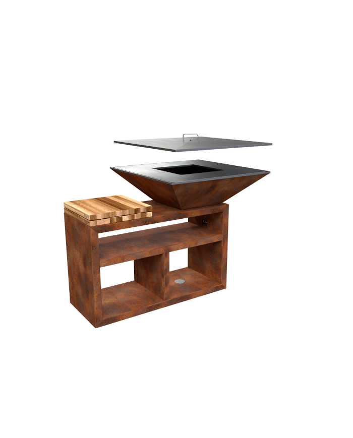 Vulcanus Grill Pro910 Masterchef con Multigrid, Coperchio, Spatola e Piastra GastroPro