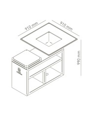 Vulcanus Grill Pro910 Masterchef con Multigrid, Coperchio, Spatola e Piastra GastroPro