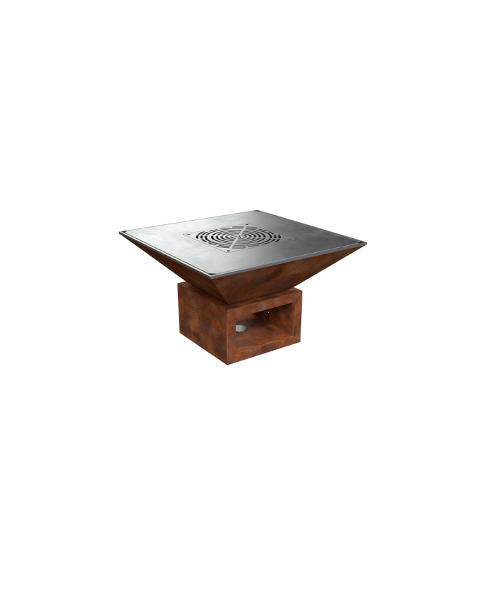 Vulcanus Grill Pro910 Camp con Multigrid, Coperchio, Spatola e Piastra GastroPro