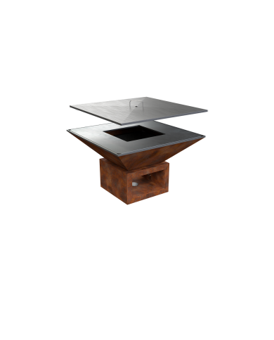 Vulcanus Grill Pro910 Camp con Multigrid, Coperchio, Spatola e Piastra GastroPro