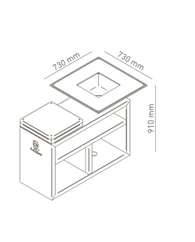 Vulcanus Grill Pro730 Masterchef con Multigrid, Coperchio, Spatola e Piastra GastroPro