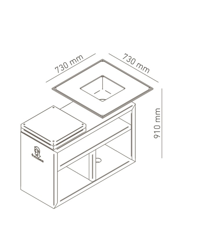 Vulcanus Grill Pro730 Masterchef con Multigrid, Coperchio, Spatola e Piastra GastroPro