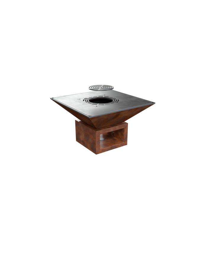 Vulcanus Grill Pro730 Camp con Multigrid, Coperchio, Spatola e Piastra GastroPro