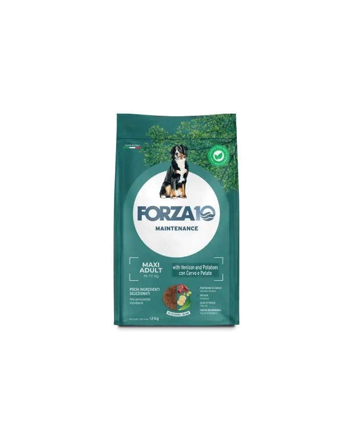 Crocchette per cani Forza 10 maxi mantenimento cervo e patate 12,5 Kg