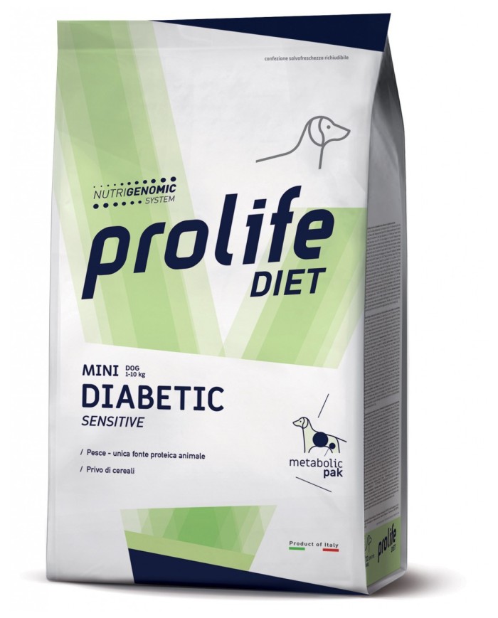 Crocchette per cani Prolife dog veterinary diabetic mini 1,5 Kg