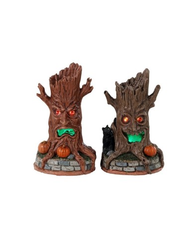 Lemax Halloween Haunted Tree Trunks Set of 2