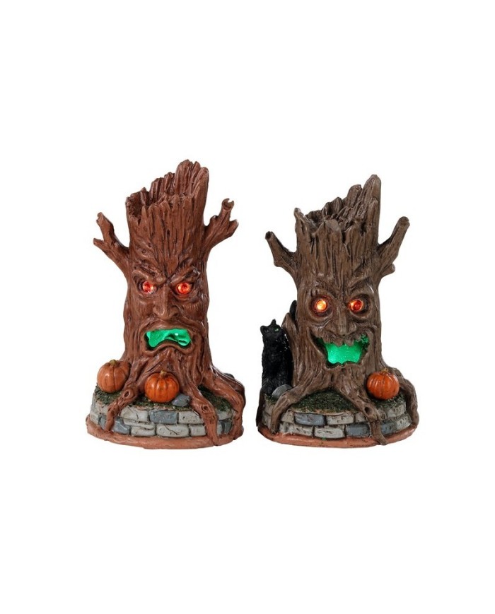 Lemax Halloween Haunted Tree Trunks Set of 2