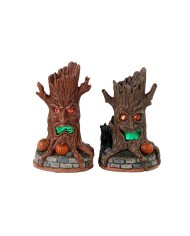 Lemax Halloween Haunted Tree Trunks Set of 2