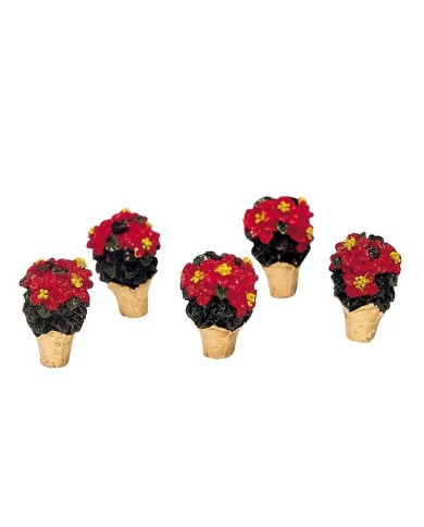 Lemax Poinsettias Set di 5 Villaggio di natale
