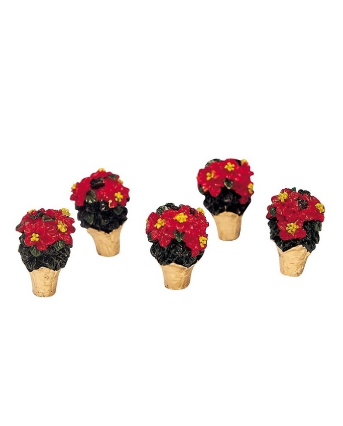 Lemax Poinsettias Set di 5 Villaggio di natale